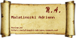 Malatinszki Adrienn névjegykártya